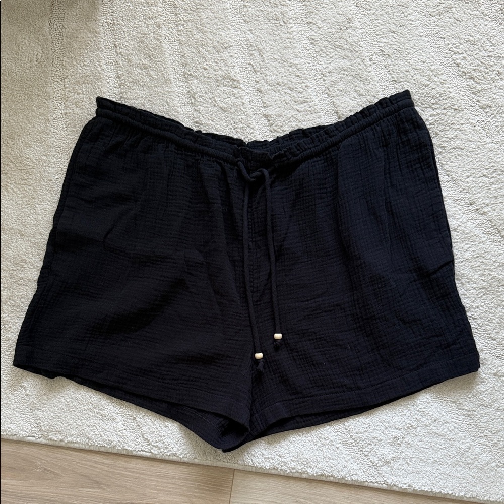 NWOT- H&M 100% Cotton Black Shorts